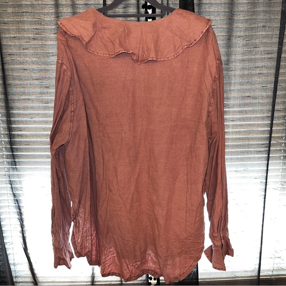 Free People Dusty Pink Button Down - Picture 2 of 9